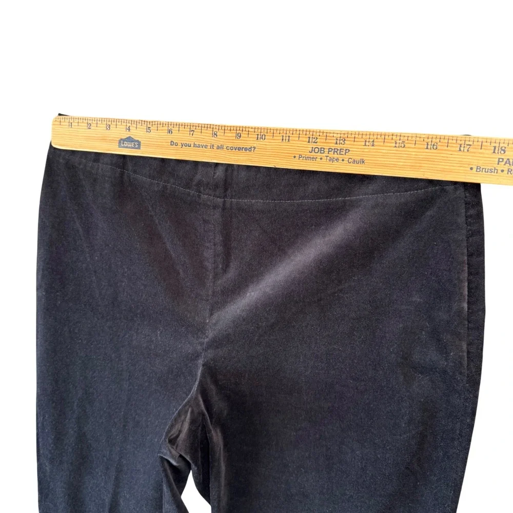 Talbots 12 Brown Velvet Slim Pants Side Zip Quiet Luxury Chic Old‎ Money Classic